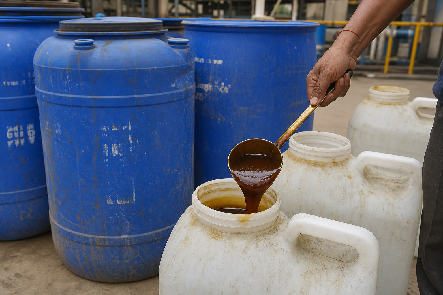 Acid Slurry (LABSA 90%) packed for despatch